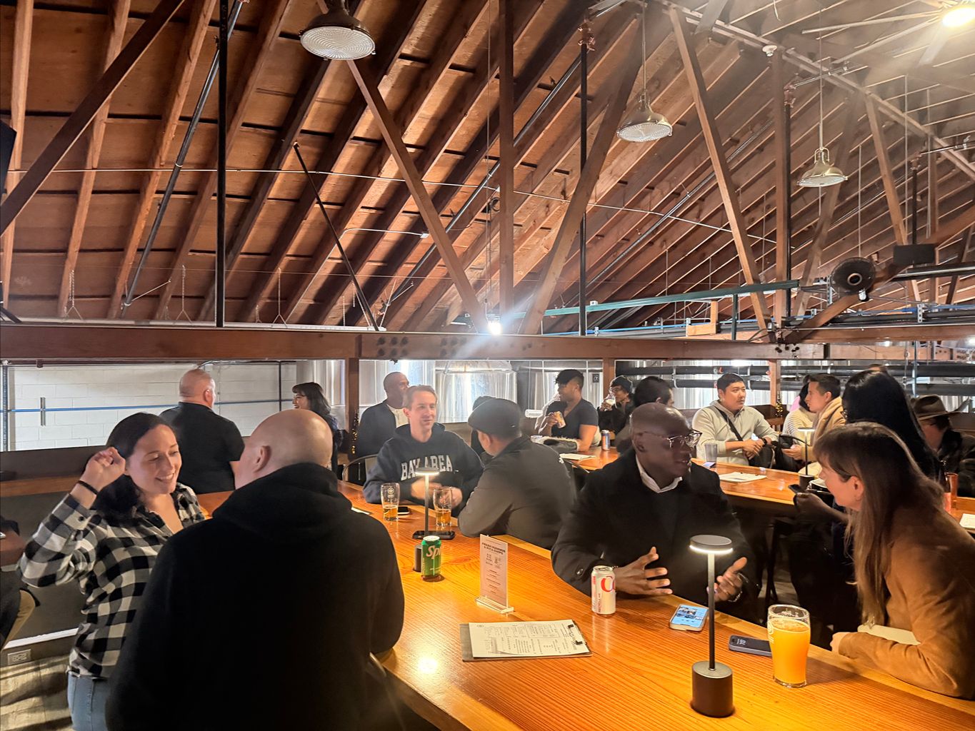 Guests mid-conversation at a Gist event
